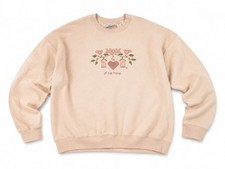 Vintage 90s Mom Embroidered Crewneck Sweatshirt XL MADE In USA Women’s Peach