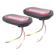 2 Pcs 6.3 Oval Truck Trailer 23 Led Stop Brake Lights Taillight Led Tail Lights