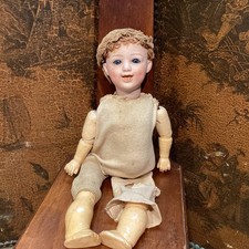 ANTIQUE GERMAN CHARACTER BOY PROJECT DOLL NEEDS TLC