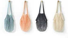 4 Pack Portable Reusable Grocery Bags Fruit and Vegetable Bag Washable Cotton Me