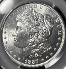 1887 Morgan Silver Dollar CACG MS62 CAC Graded Blast White Better Date
