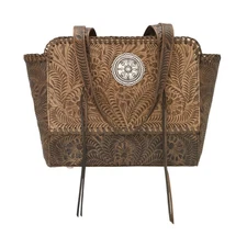 American West Womens Annies Secret Collection Light Tan Leather Handbag Bag OS