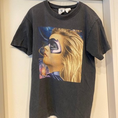 Warner Bros 1997 Batman & Robin Movie T-Shirt Vintage 100% Cotton Charcoal Gray
