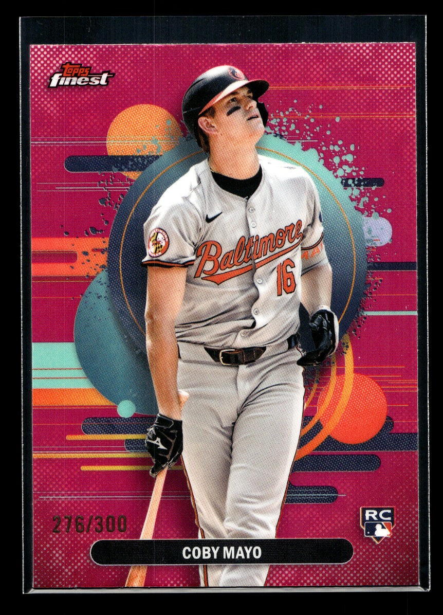 2025 Finest Magenta Refractors #188 Coby Mayo #'d 276/300 (Baltimore Orioles)