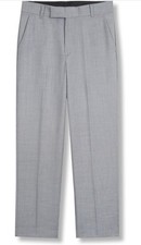 Calvin Klein Boys Flat-Front Slim Fit Suit Dress Pant Grey Sz 10