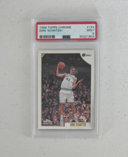 1998 TOPPS CHROME BASKETBALL #154 DIRK NOWITZKI PSA MINT 9