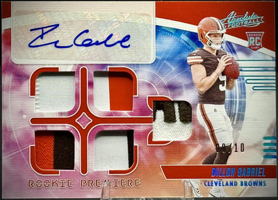 2025 Absolute - Dillon Gabriel #RPM-DGL - Rookie Premiere Quad Patch Auto /10 RC