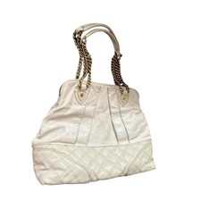 Beautiful Vintage Authentic Marc Jacobs Bag Cream Quilted Leather Gold Col Chain
