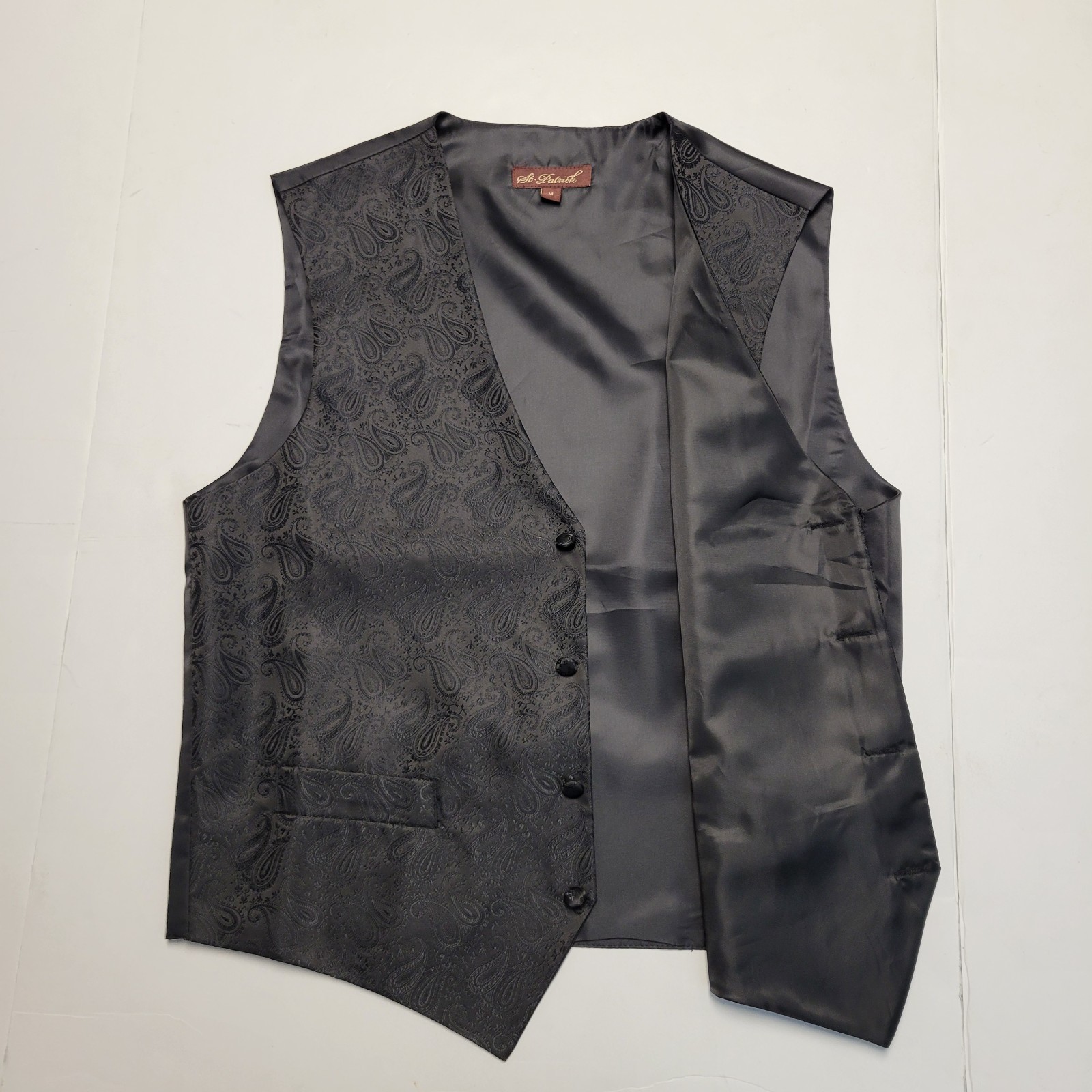 ST. PATRICK Suit Vest 100% Polyester Button Front… - image 4