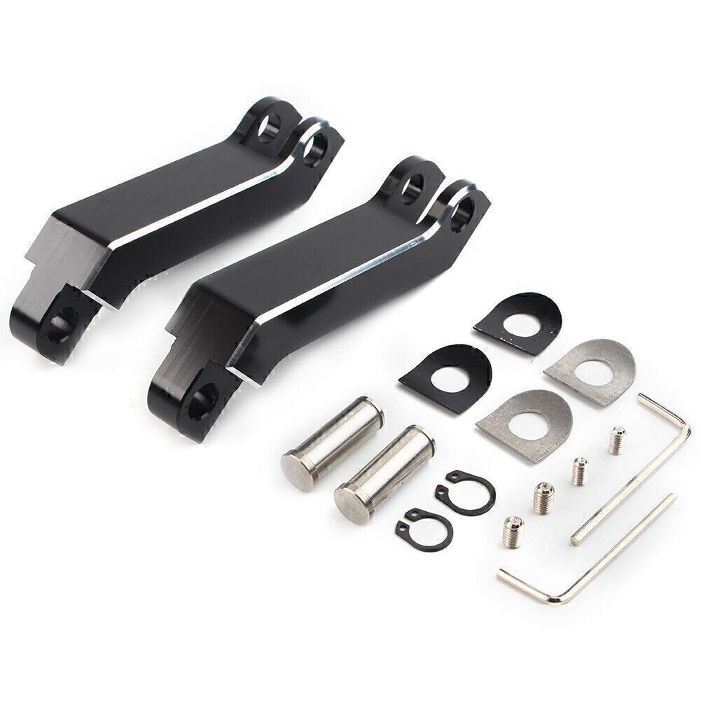 Pair Cut Male Mount Foot Peg Extensions For Harley Sportster Softail Road King eBay