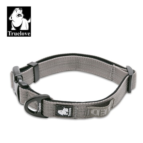 Collar Dog Truelove Soft Padded Adjustable Reflective Strong Orange Grey S M L - Picture 16 of 20