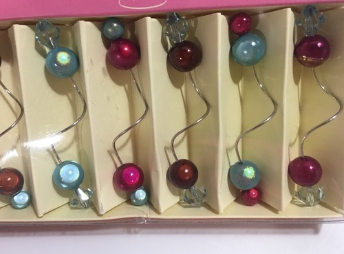 Party Stylish Art Deco Stemware Charms Wine Martini, Snap on Gems - Picture 5 of 8