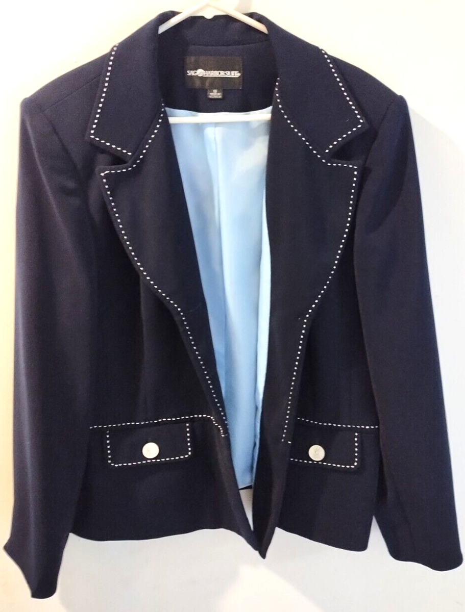 Vintage Sag Harbor Blazer Navy Blue Lined Jacket 18 Office