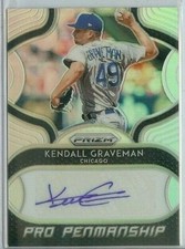 2019 Panini Prizm Pro Penmanship Kendall Graveman Auto Chicago PP-KG PRIZM RARE