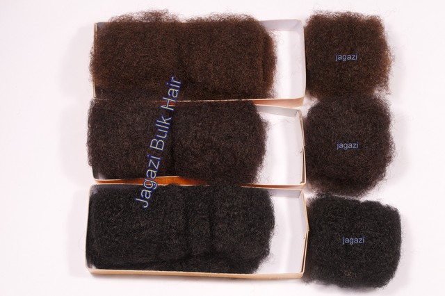 Noir 1 Janet Collection Synthetic Afro Kinky Bulk Hair Jet Black