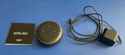 Amazon Echo Dot 3rd Gen Smart Wi-Fi Speaker, Black, w/OE 15W Power
