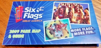 Park Map: Six Flags Great America 2009 - Gurnee, IL
