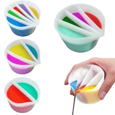 Split Cup Silicone Pouring Tool for Acrylic Paint Epoxy Resin DIY Art Craft Kit`