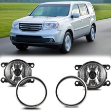 For Honda Pilot 2012-2015 Fog Lights Wringwiringswitch Kit Clear Lens Pair