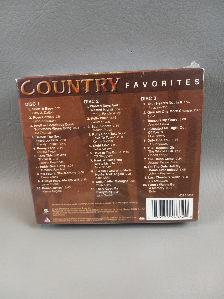 Country Favorites 3 CD Set 30 Country Hits Original Artists New Sealed  56775568320| eBay