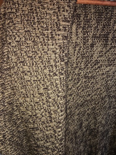 Womens Chicos Open Cardigan ,Brown Gold Short Sleeve Shawl Collar, Size M , d00 - Picture 13 of 16