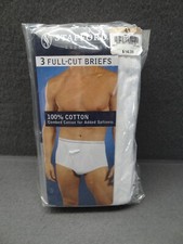 NEW Stafford 42 3-Pack Full-Cut Brief Underwear VTG Stripe Waistband JCPenney