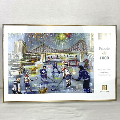 Trefl 1000 Piece Jigsaw Puzzle Christie Genest Illuminated Bridge Hockey New