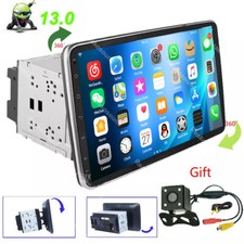 Android 13 Double 2 DIN Rotatable 10.1'' GPS Wifi BT FM Car Stereo Radio Carplay
