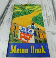 Vintage Advertising Swift's Plant Food Service Red Steer Memo Book