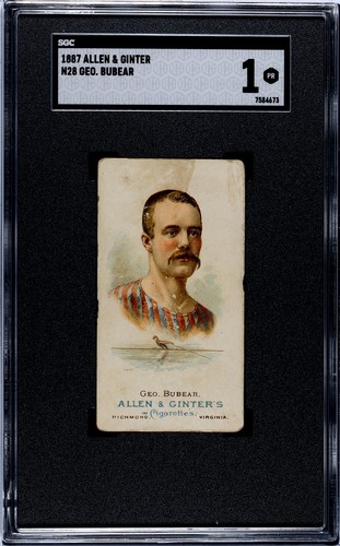 1887 N28 Allen & Ginter #9 Geo. Bubear — SGC 1