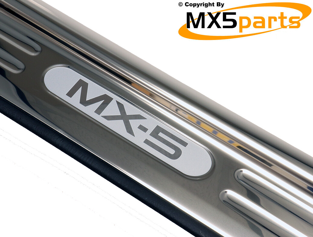 MX5 Stainless Door Sill Protector Scuff Plates Genuine Mazda MX5 Mk2