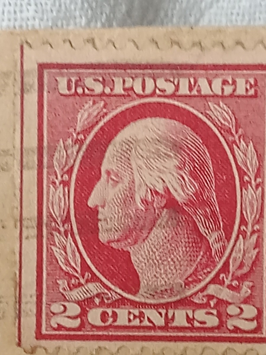 Very Rare George Washington Red Two 2 Cent Postage Stamp Mailed