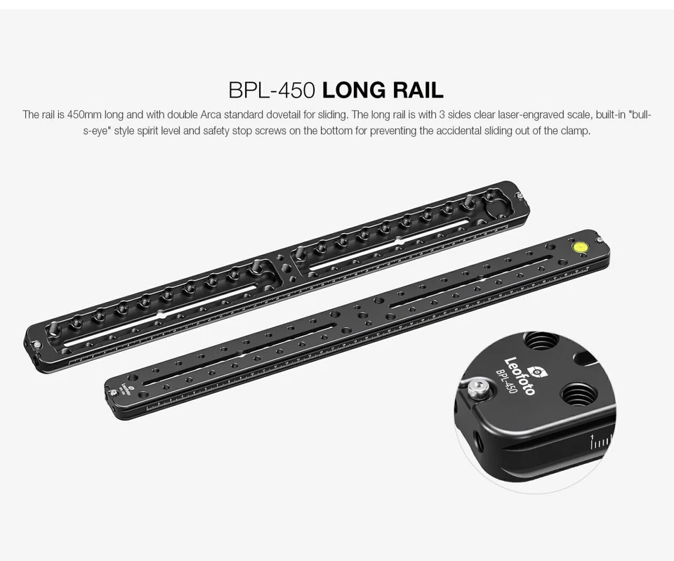 Leofoto FDM-04 Binocular Rangefinder Rail Kit | Length: 450mm - Image 3 of 4