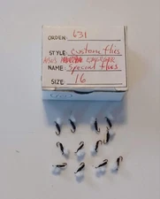 Dry fly, Abe’s Emerger, Size 16x2 Doz, size 10x2 Doz, Size 12x2 Doz