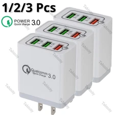 For iPhone 6 7 8 X iPad Android QC 3.0 Fast Charger USB Wall Power Adapter Block