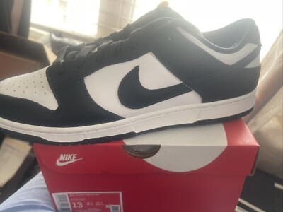 Nike Mens Dunk Low Panda Retro DD1391-100 White Black Sneaker Shoes Size 13
