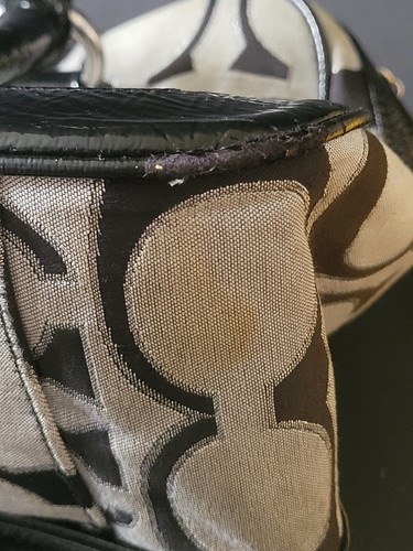 Coach Poppy Black & Silver Purse - Picture 20 of 21