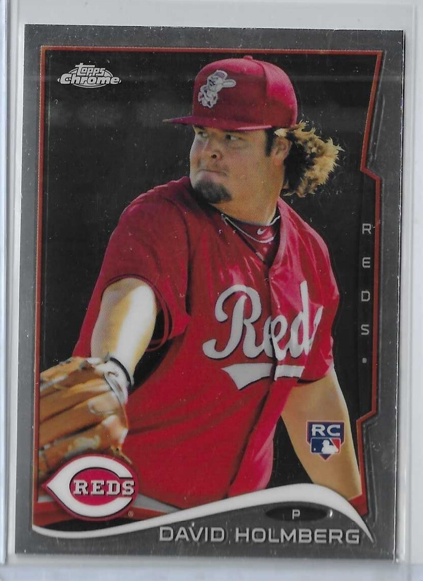 2014 Topps Chrome Baseball David Holmberg Rookie Card #134 Cincinnati Reds RC