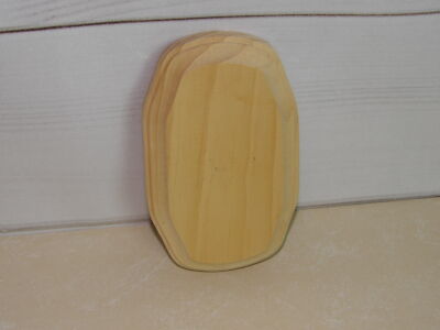 Art Minds Crafts 5 1/4'' H Curved Edge Rectanglular Unfinished Wood Plaque