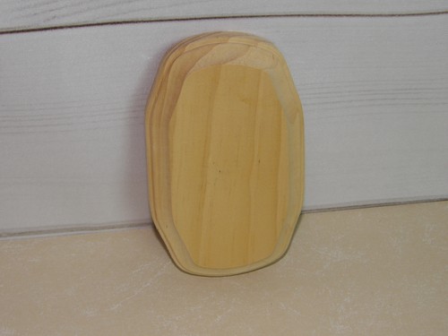 Art Minds Crafts 5 1/4" H Curved Edge Rectanglular Unfinished Wood Plaque - 第 1/2 張圖片