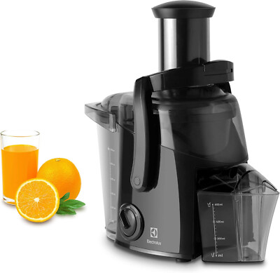 Electrolux ECJ1-4GB Entsafter 700W 0,6L mit Becher für Obst und Gemüse Schwarz
