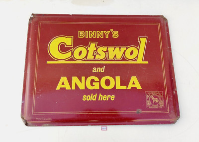 1940er Vintage Binny Cotswol Und Angola Werbe Emaille Schild EB221