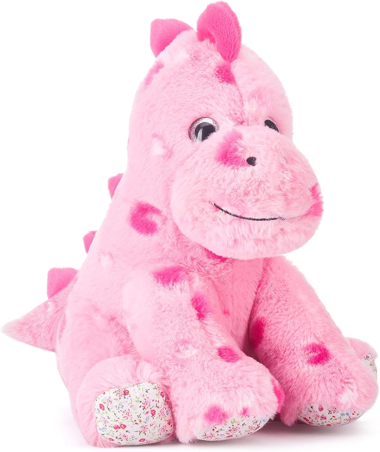 Stuffed Dinosaur Animal Love Plush Toy with Hearts Bow for Valentine Day,11.8