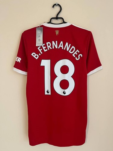 Manchester United 2021 2022 FERNANDES #18 Home football shirt Adidas H31447 Sz M - Picture 2 of 6