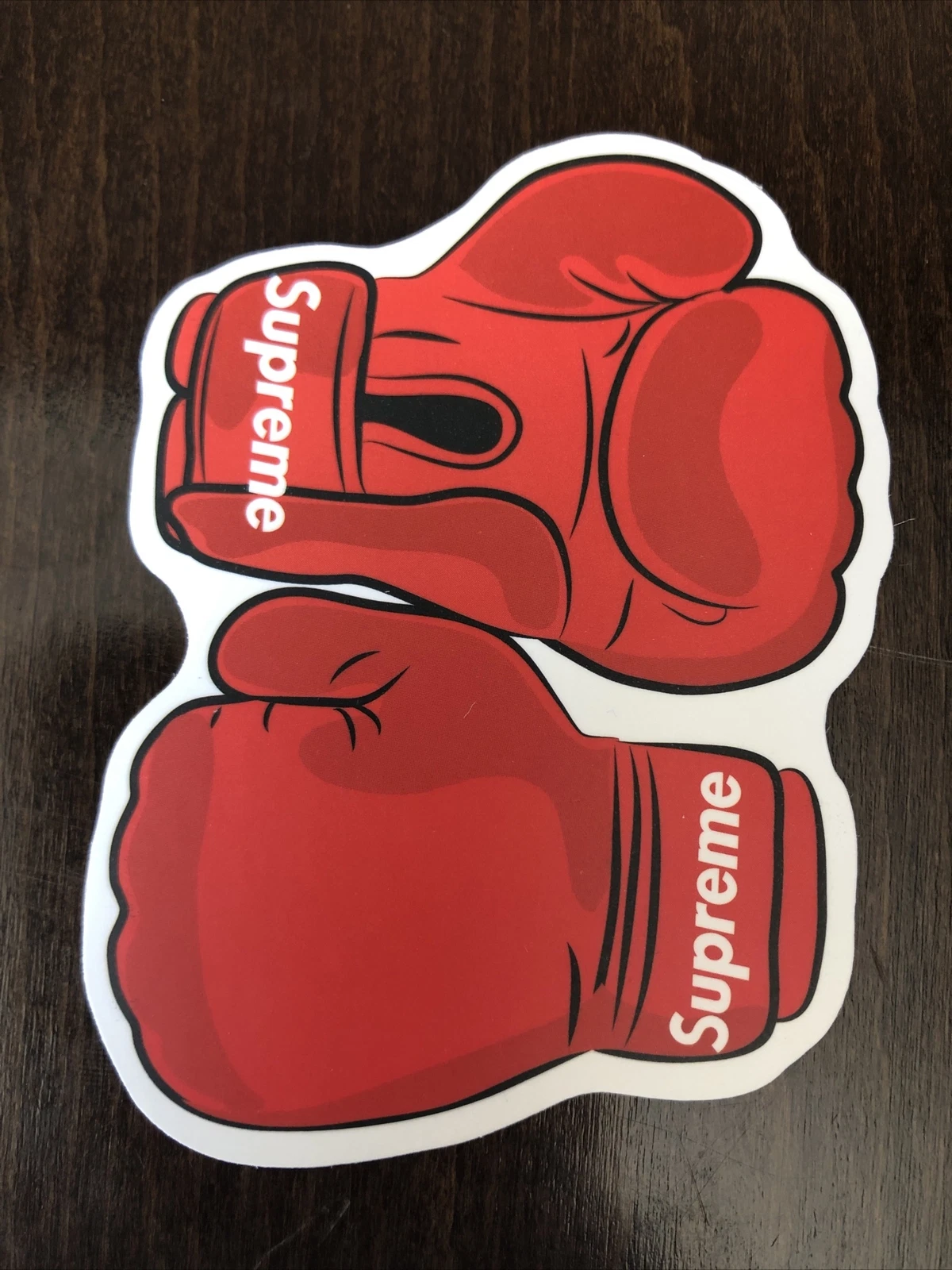 1 autocollant gants de boxe SUPREME