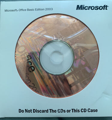 New Dell Microsoft Office Basic Edition 2003 & Microsoft Money 2004 CD ...