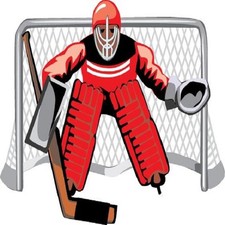 30 Custom Red Hockey Goalie Personalized Address Labels