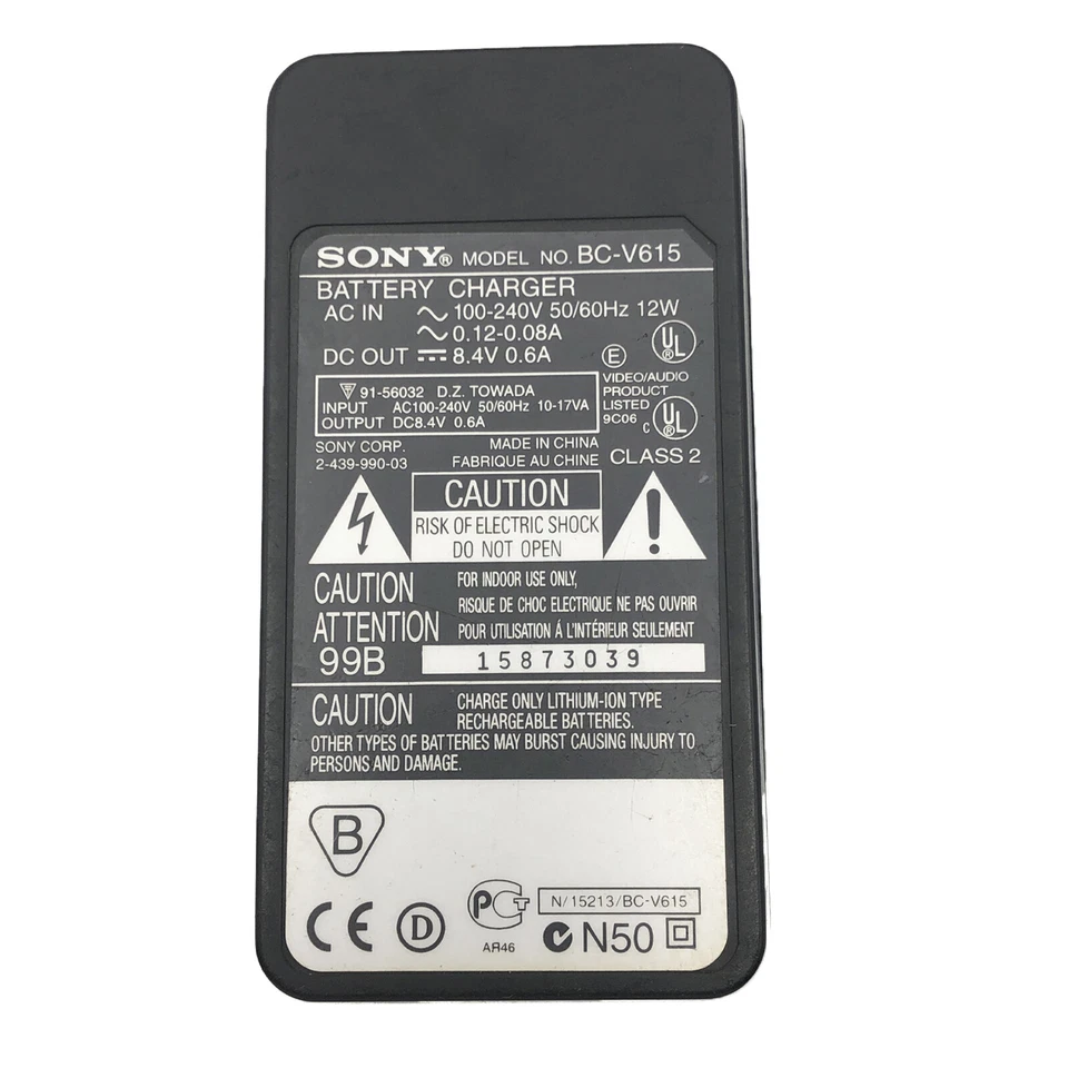 Adaptador de CA original Sony para Sony Handycam CCD-TR913 TR917 TR918 TR930 TR940 Foto 2 de 4