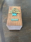 Vintage Lebanese 3D Pen Holder Dry Vase Art Patina Gold Tree Design 4” Tall — photo 5