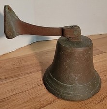 Vintage Brass Ship Bell w/Clapper marine nautical school